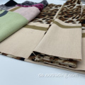 Leopardenmuster Spleißen gedruckt 100% Rayon -Stoff gedruckt